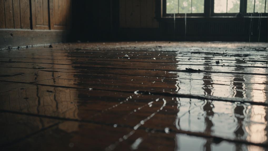 Professional mold remediation services showing water damage restoration work in progress